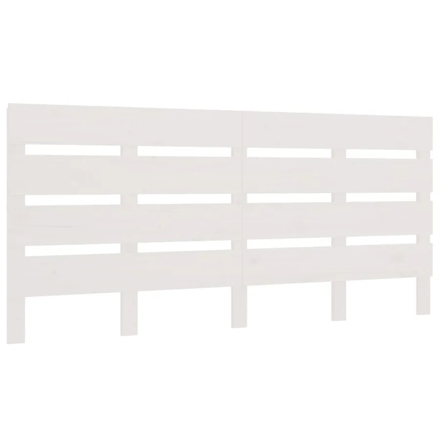 Tête de lit Blanc 120x3x80 cm Bois massif de pin - 2