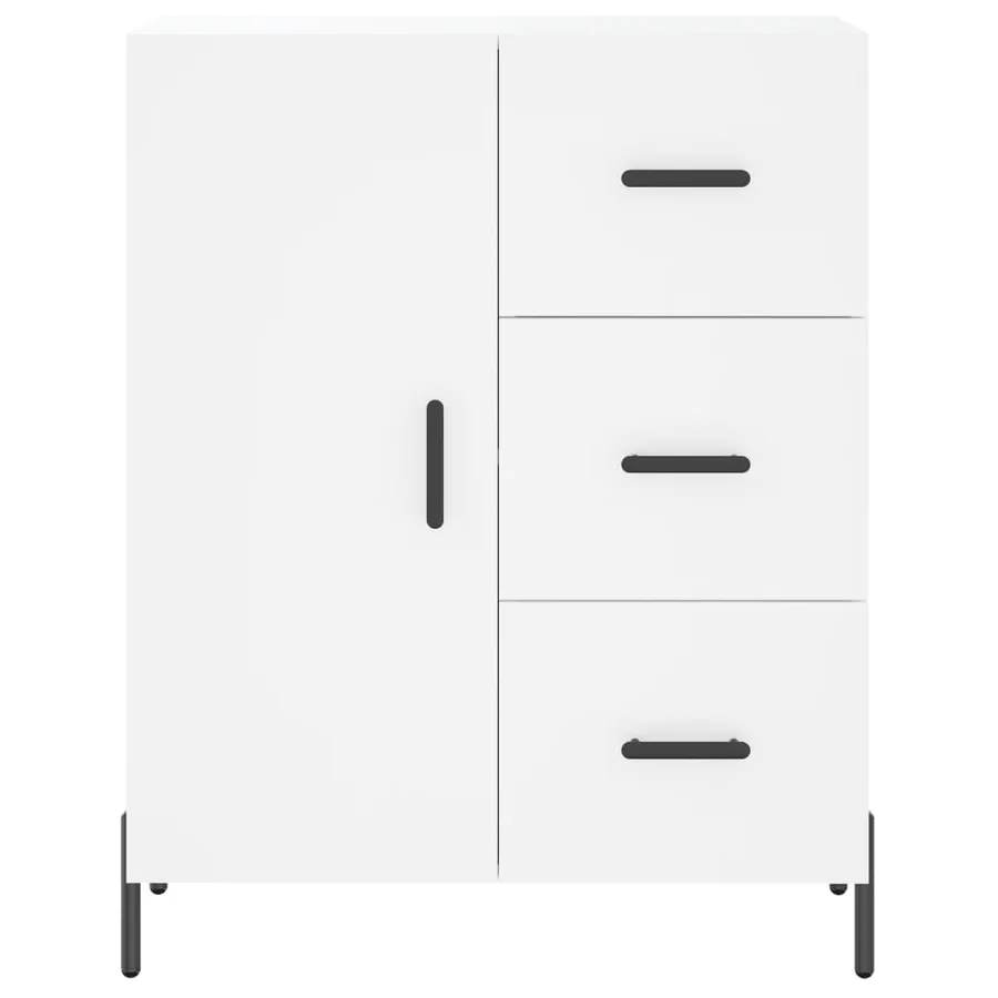 Buffet haut Blanc 69,5x34x180 cm Bois d'ingénierie - 8