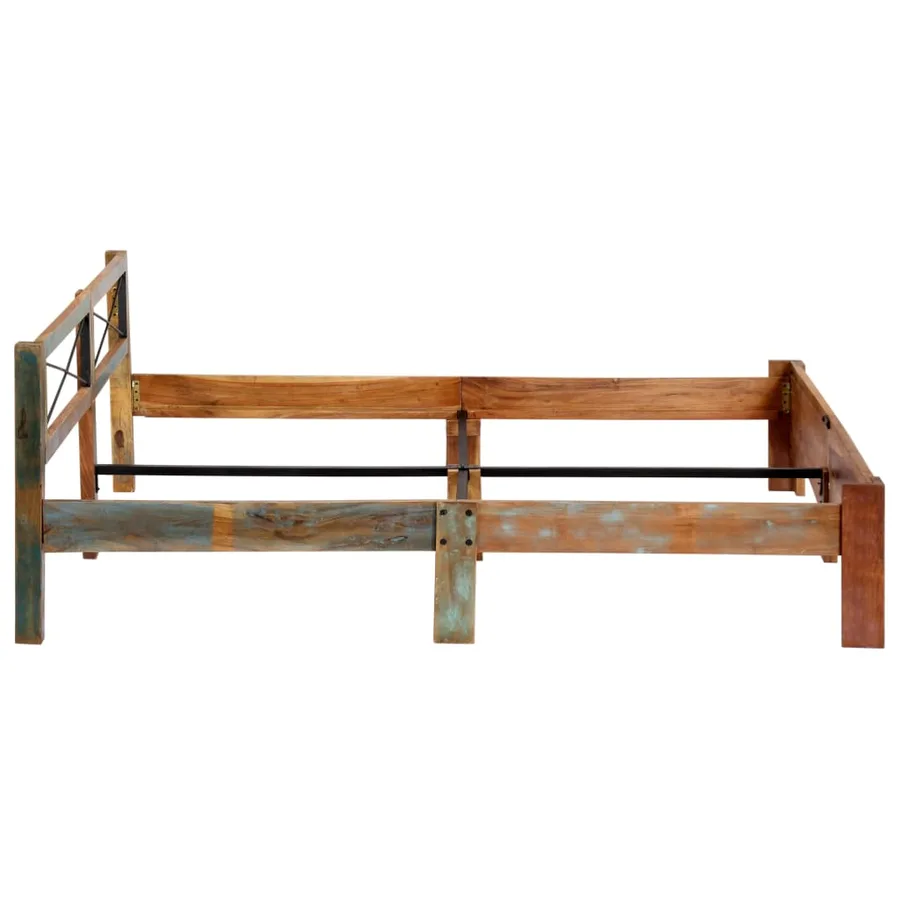 Cadre de lit sans matelas Bois de récupération massif 180x200cm - 5