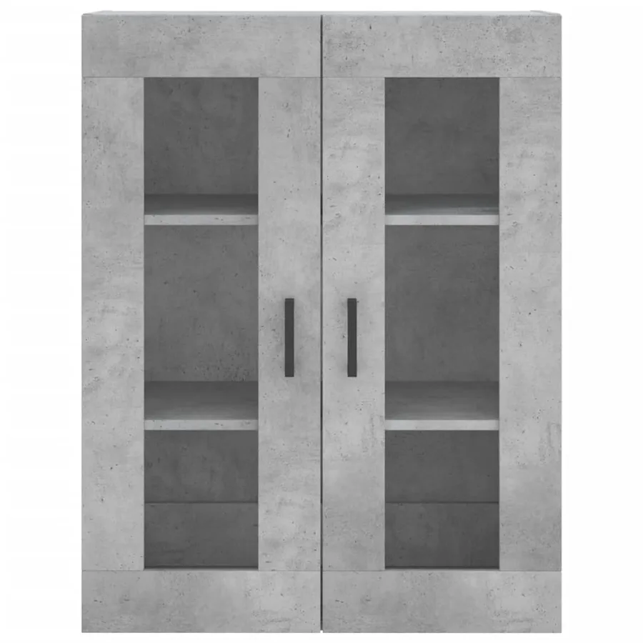 Buffet haut Gris béton 69,5x34x180 cm Bois d'ingénierie - 6