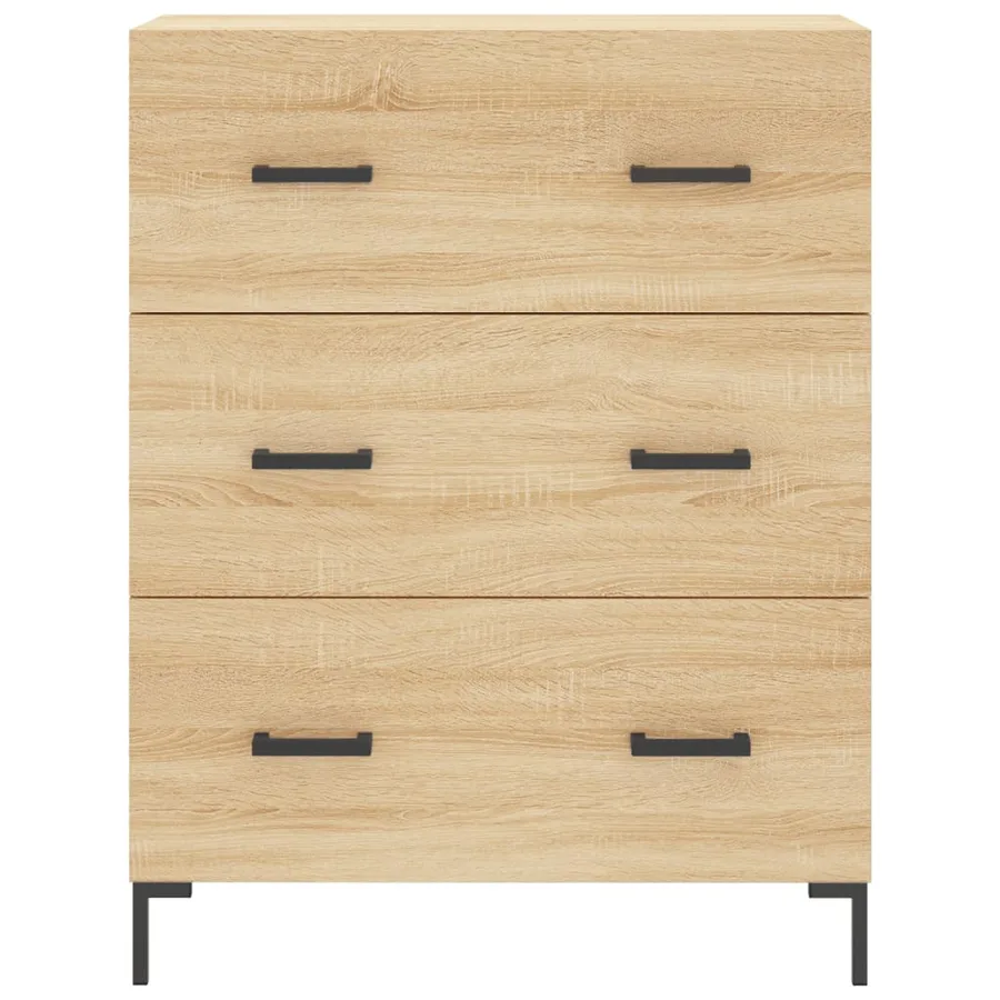 Buffet haut Chêne sonoma 69,5x34x180 cm Bois d'ingénierie - 8