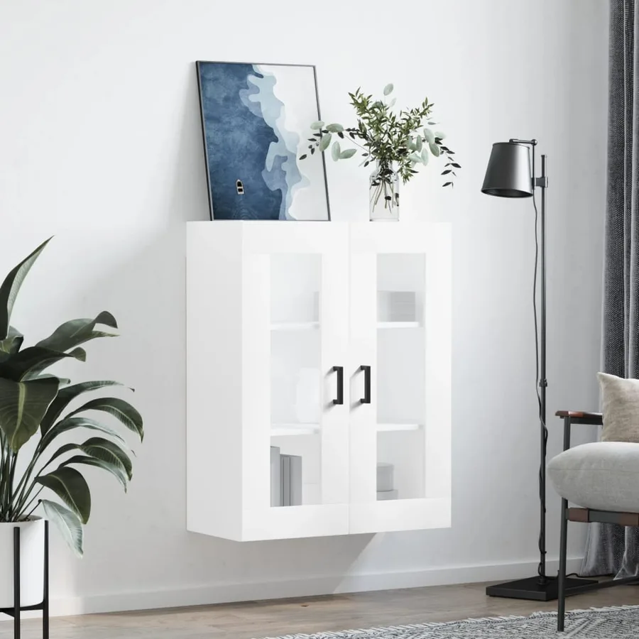 Armoire murale blanc 69,5x34x90 cm - 3