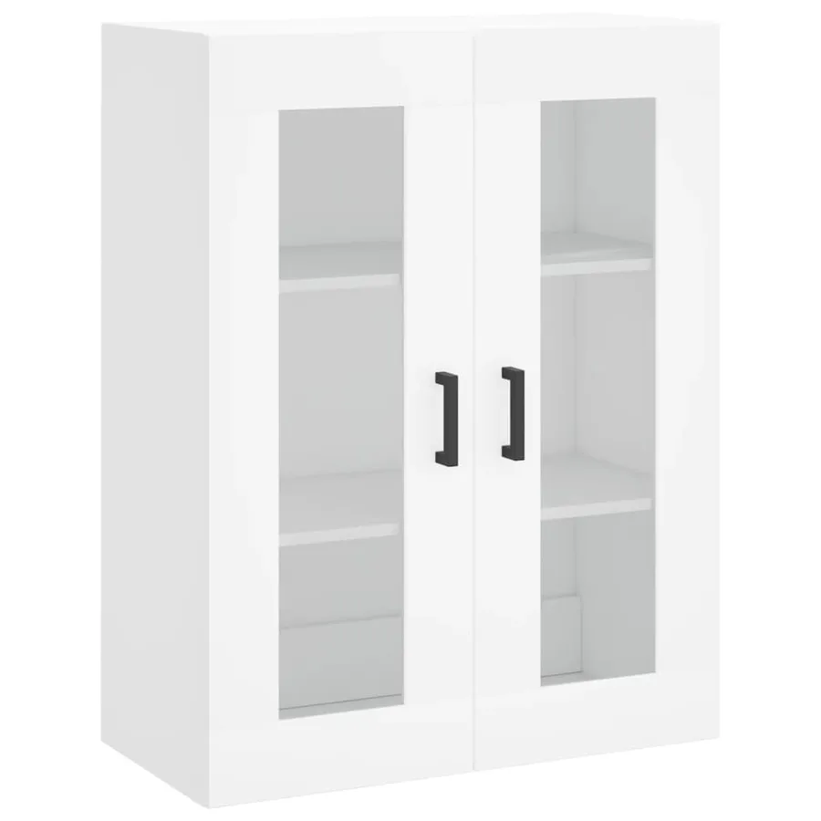 Buffet haut Blanc 69,5x34x180 cm Bois d'ingénierie - 5