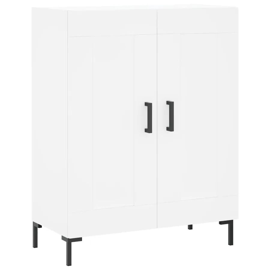 Buffet haut Blanc 69,5x34x180 cm Bois d'ingénierie - 7