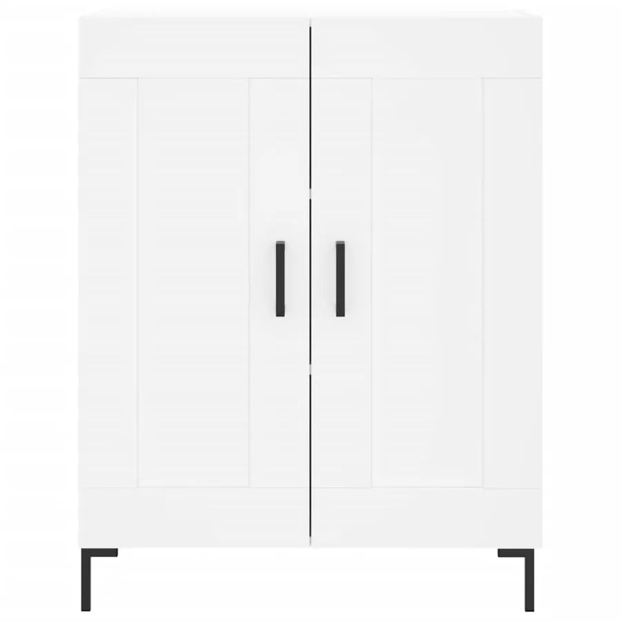 Buffet haut Blanc 69,5x34x180 cm Bois d'ingénierie - 8