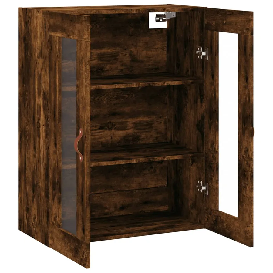 Armoire murale chêne fumé 69,5x34x90 cm - 7
