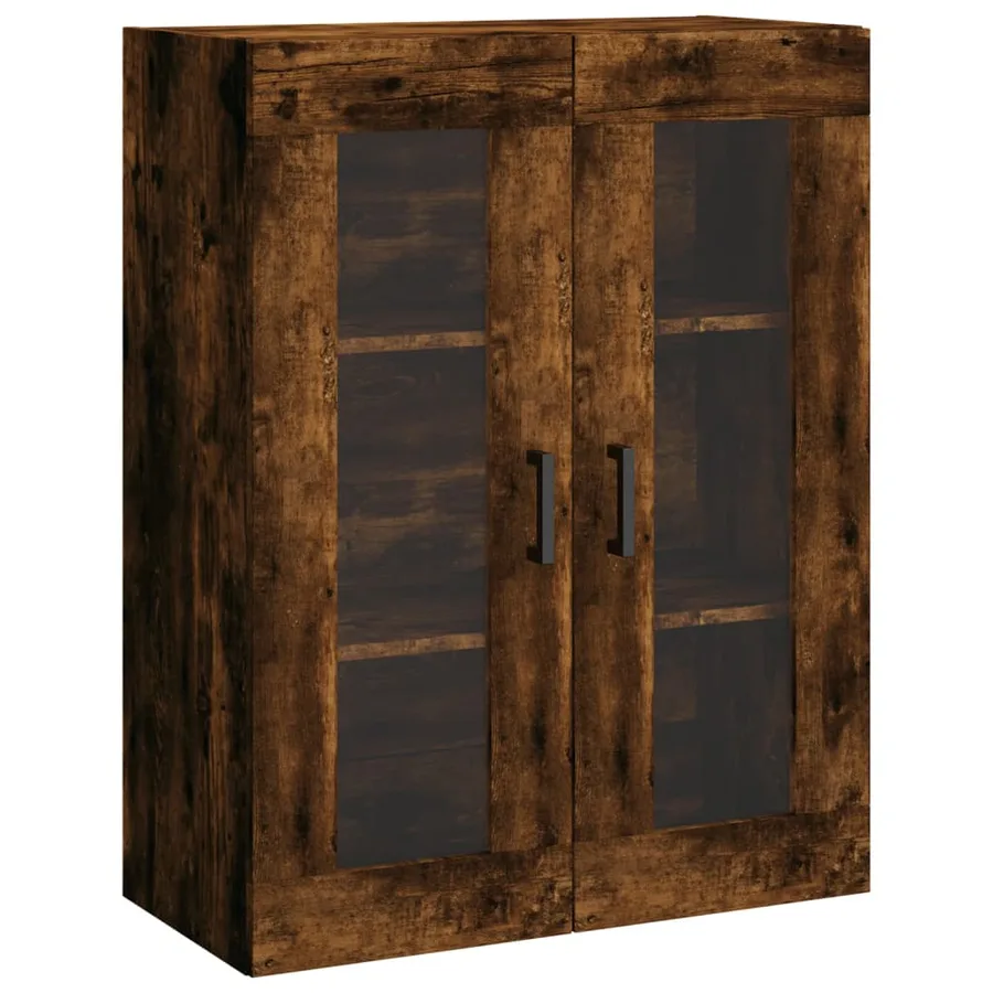 Armoire murale chêne fumé 69,5x34x90 cm - 2
