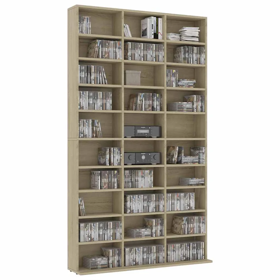 Armoire à CD Chêne sonoma 102x23x177,5 cm Bois d'ingénierie - 5