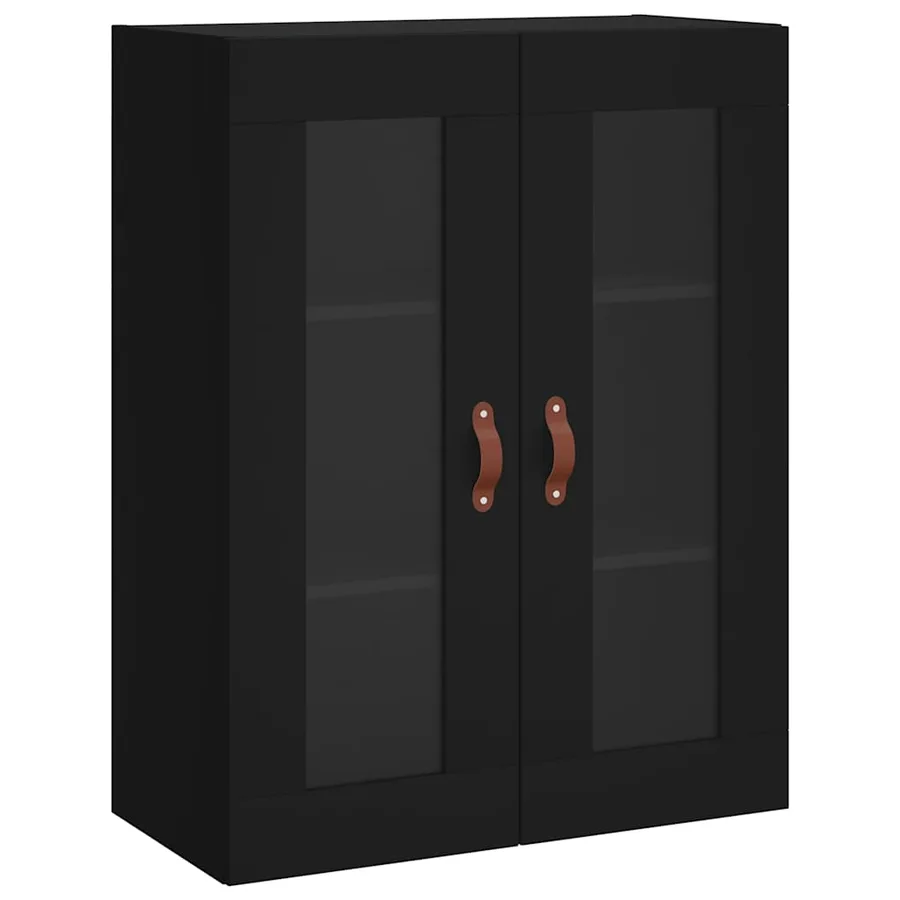Armoires murales 2 pcs noir bois d'ingénierie - 5