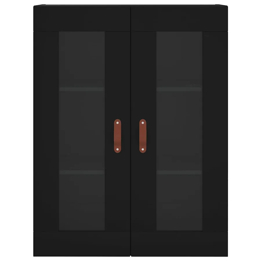 Armoires murales 2 pcs noir bois d'ingénierie - 6