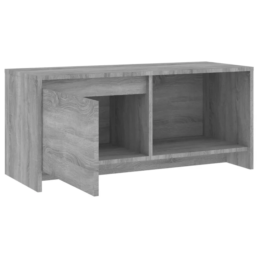 Meuble TV sonoma gris 90x35x40 cm bois d'ingénierie - 7