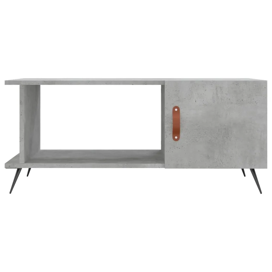 Table basse gris béton 90x50x40 cm bois d'ingénierie - 5