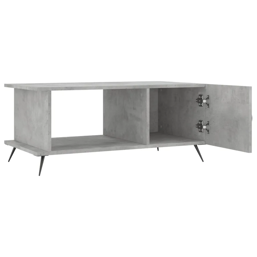 Table basse gris béton 90x50x40 cm bois d'ingénierie - 7
