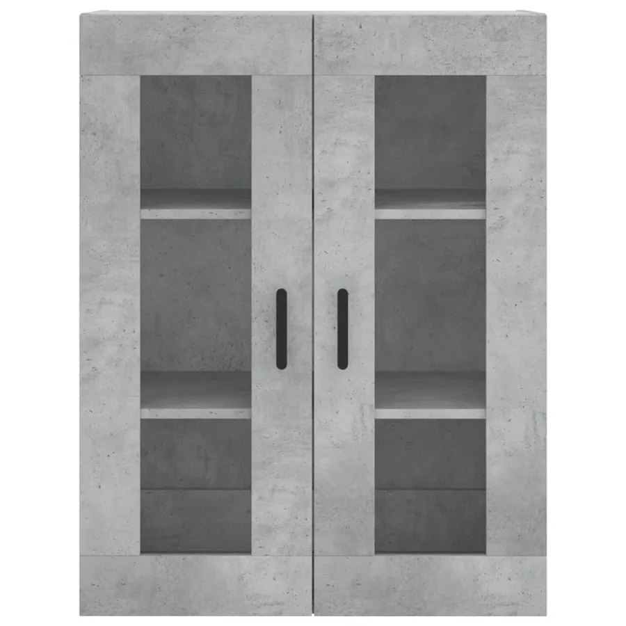 Buffet haut Gris béton 69,5x34x180 cm Bois d'ingénierie - 6