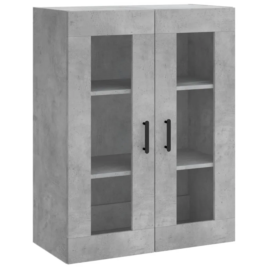 Buffet haut Gris béton 69,5x34x180 cm Bois d'ingénierie - 5