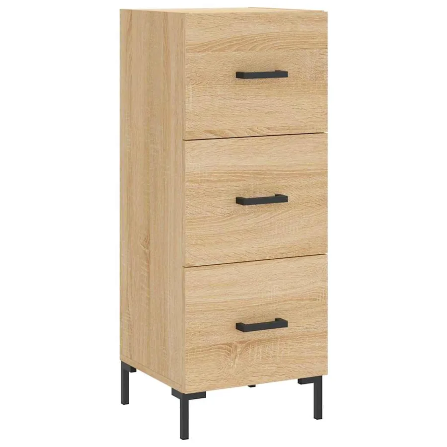 Buffet haut Chêne sonoma 34,5x34x180 cm Bois d'ingénierie - 5