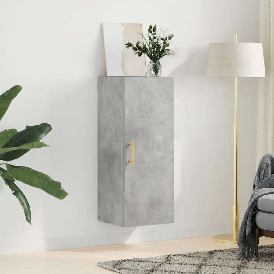 Armoire murale gris béton 34,5x34x90 cm - 3