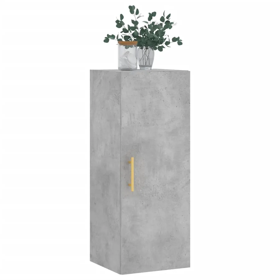 Armoire murale gris béton 34,5x34x90 cm - 4