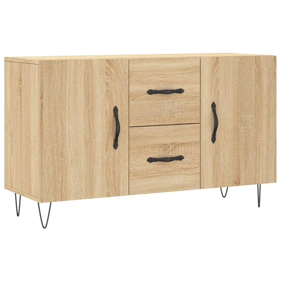 Buffet chêne sonoma 100x36x60 cm bois d'ingénierie - 2