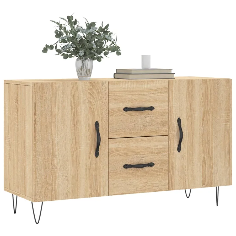 Buffet chêne sonoma 100x36x60 cm bois d'ingénierie - 3