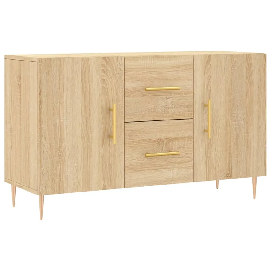 Buffet chêne sonoma 100x36x60 cm bois d'ingénierie - 2