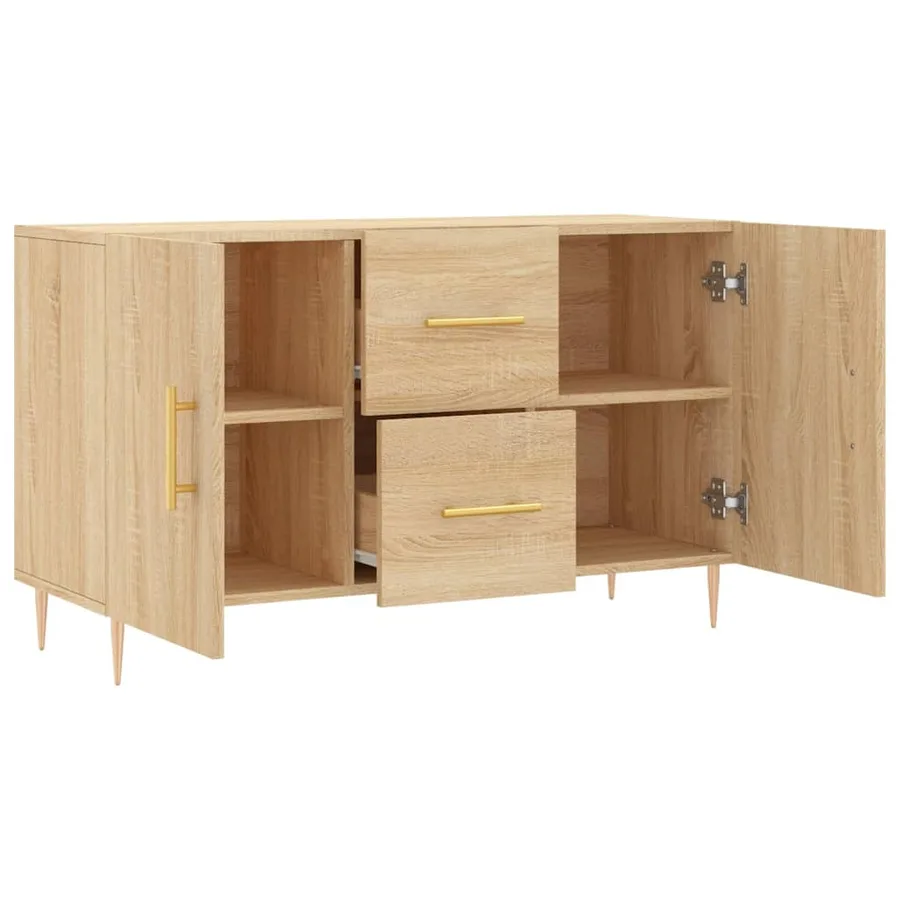 Buffet chêne sonoma 100x36x60 cm bois d'ingénierie - 5
