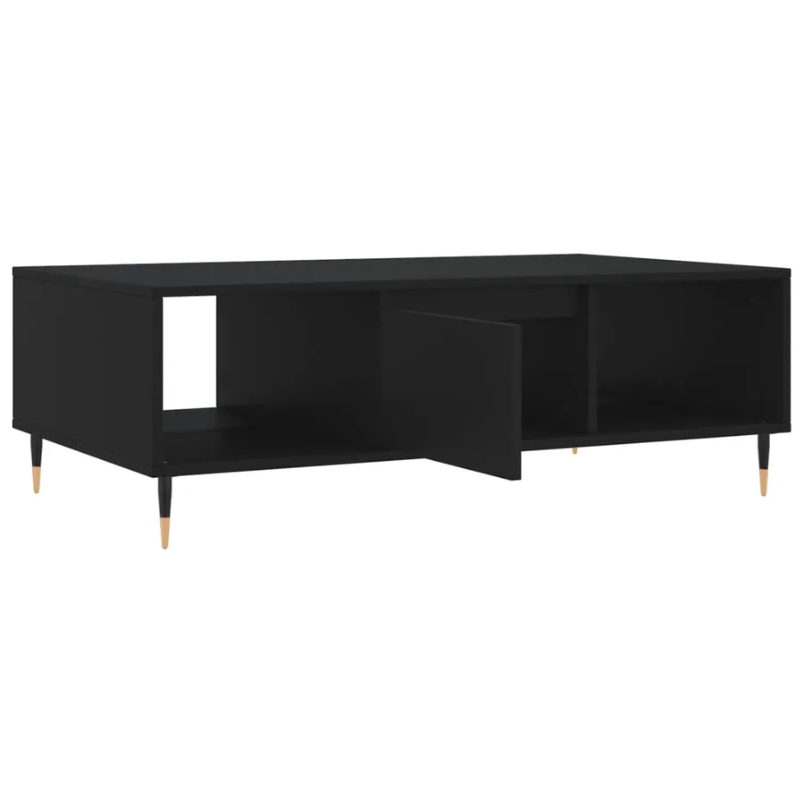Table basse noir 104x60x35 cm bois d'ingénierie - 6