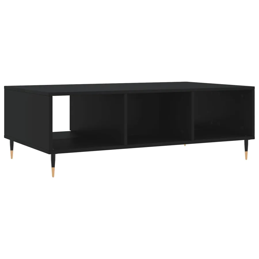 Table basse noir 104x60x35 cm bois d'ingénierie - 8