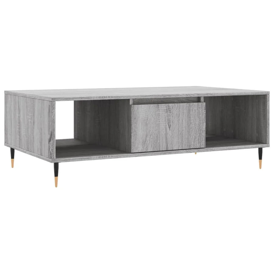 Table basse sonoma gris 104x60x35 cm bois d'ingénierie - 2