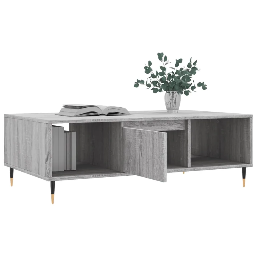 Table basse sonoma gris 104x60x35 cm bois d'ingénierie - 4