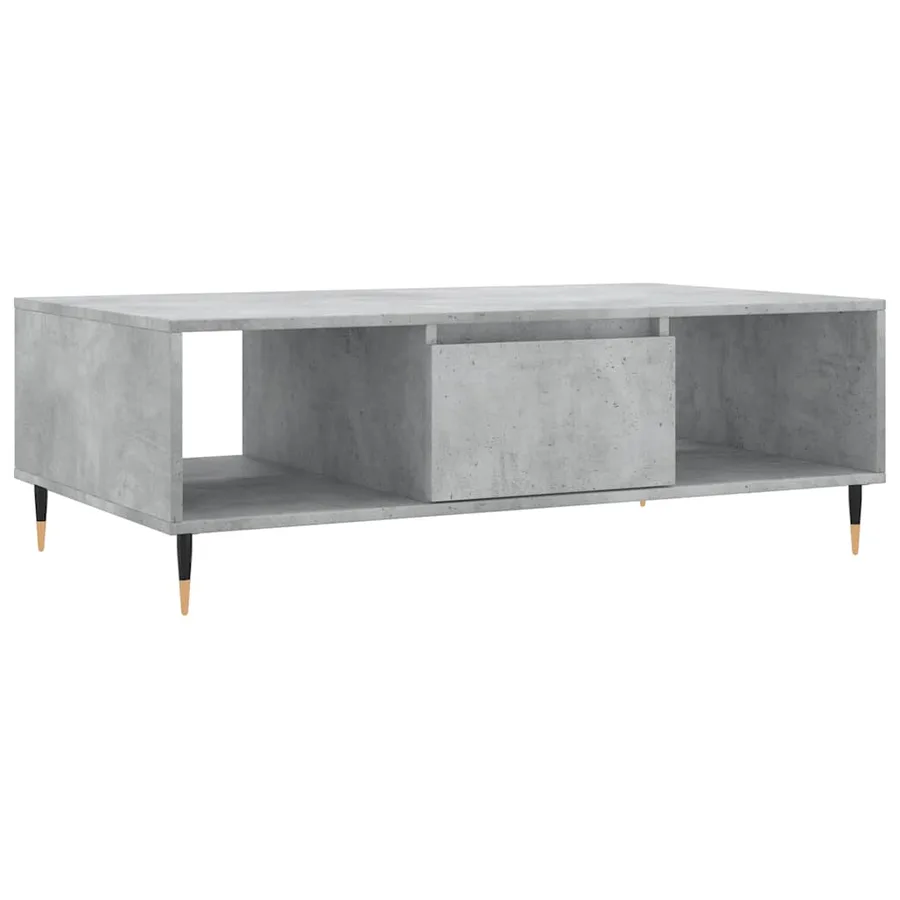 Table basse gris béton 104x60x35 cm bois d'ingénierie - 2