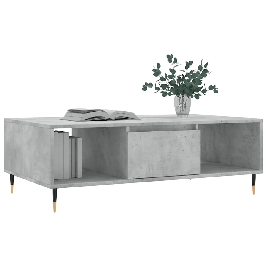 Table basse gris béton 104x60x35 cm bois d'ingénierie - 3