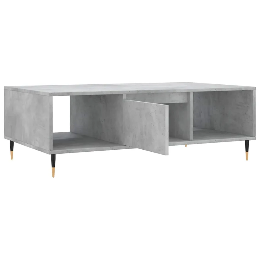 Table basse gris béton 104x60x35 cm bois d'ingénierie - 6