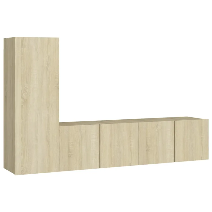 Ensemble de meubles TV 3 pcs Chêne sonoma Bois d'ingénierie - 2