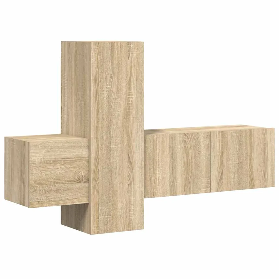 Ensemble de meubles TV 3 pcs Chêne sonoma Bois d'ingénierie - 2