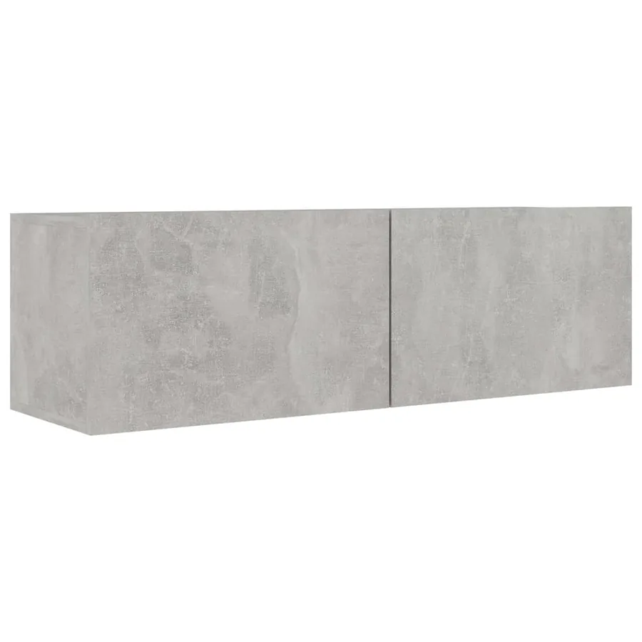 Ensemble de meuble TV 4 pcs Gris béton Bois d'ingénierie - 6