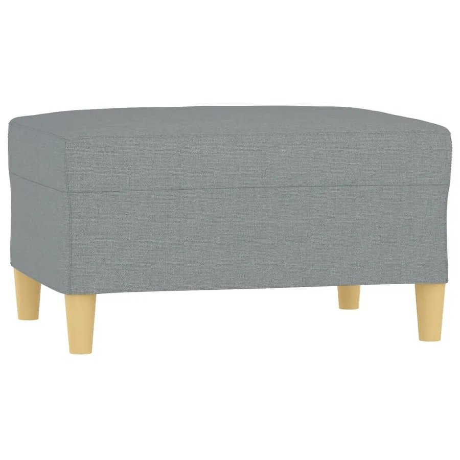 Repose-pied Gris clair 70x55x41 cm Tissu - 2