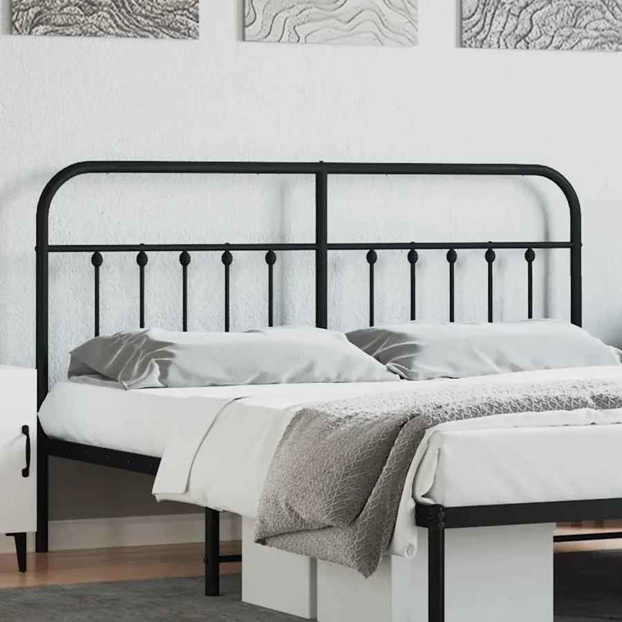Tête de lit de remplacement métal noir 160 cm