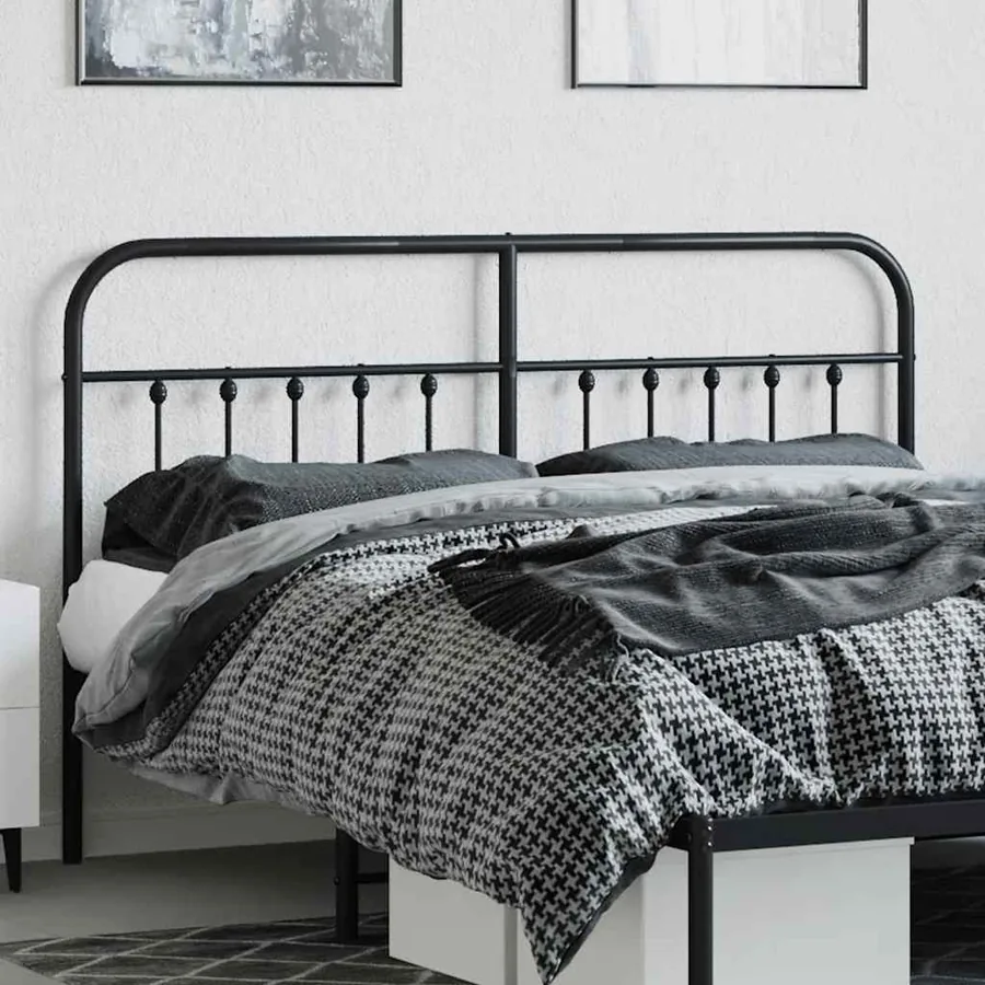 Tête de lit de remplacement métal noir 160 cm - 3