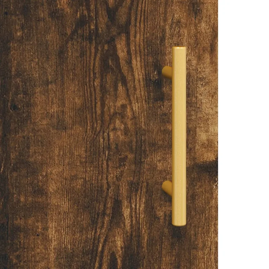 Buffet haut Chêne fumé 34,5x34x180 cm Bois d'ingénierie - 10