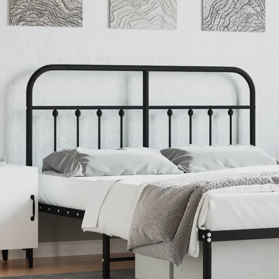 Tête de lit de remplacement métal noir 140 cm