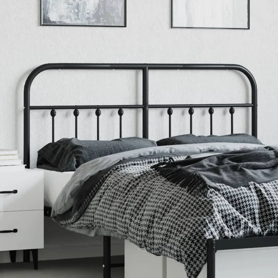 Tête de lit de remplacement métal noir 140 cm - 3
