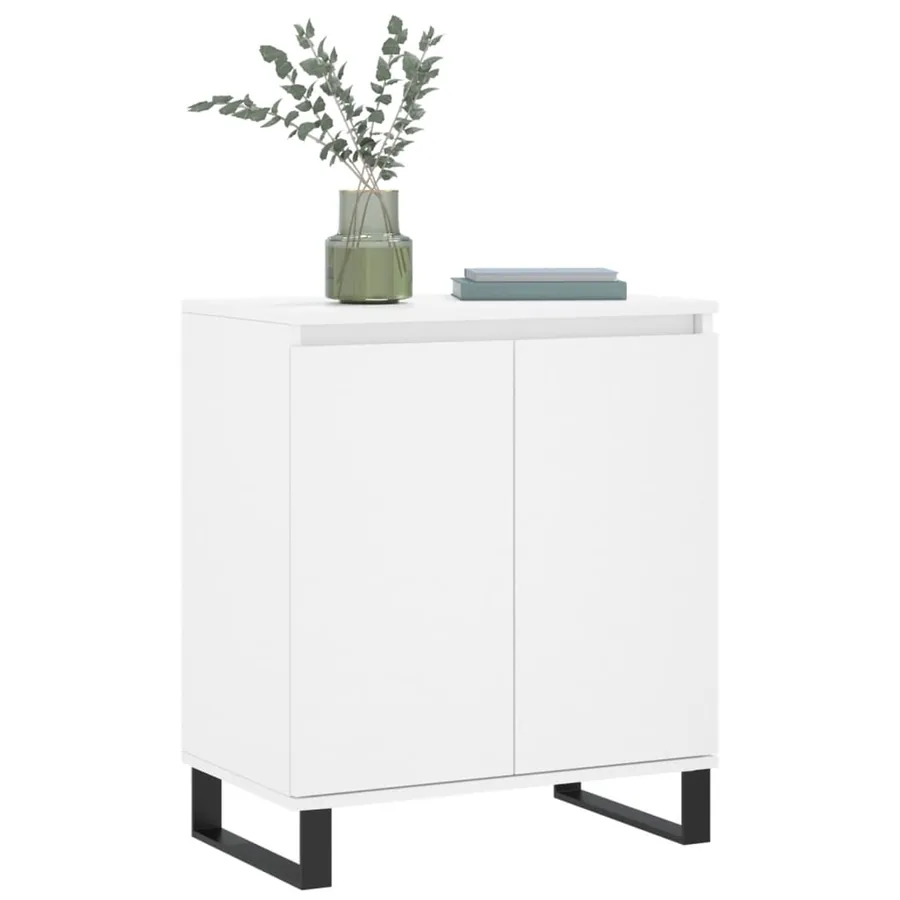 Buffet Blanc 60x35x70 cm Bois d'ingénierie - 3