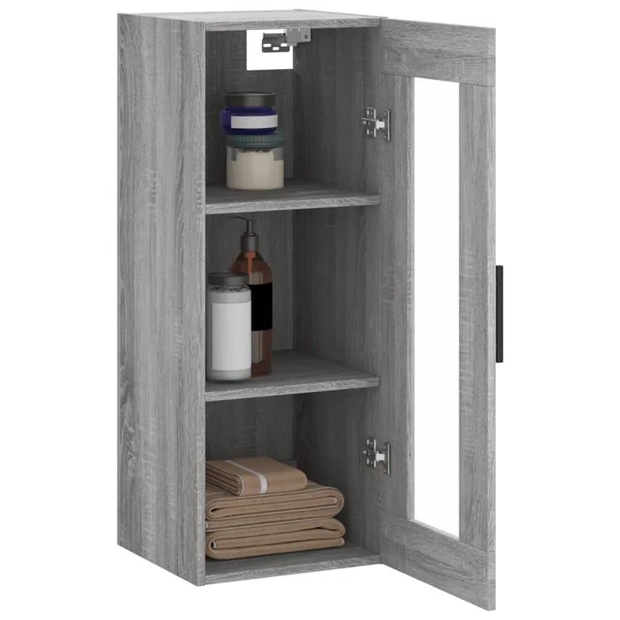 Armoire murale sonoma gris 34,5x34x90 cm - 5