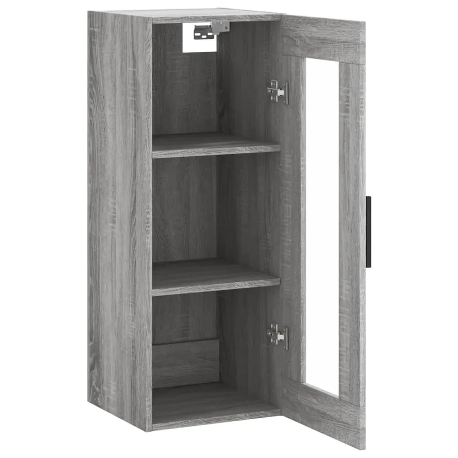 Armoire murale sonoma gris 34,5x34x90 cm - 7