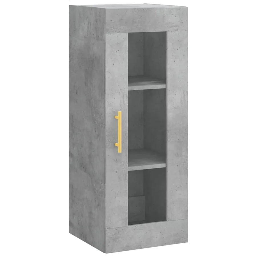Buffet haut Gris béton 34,5x34x180 cm Bois d'ingénierie - 5