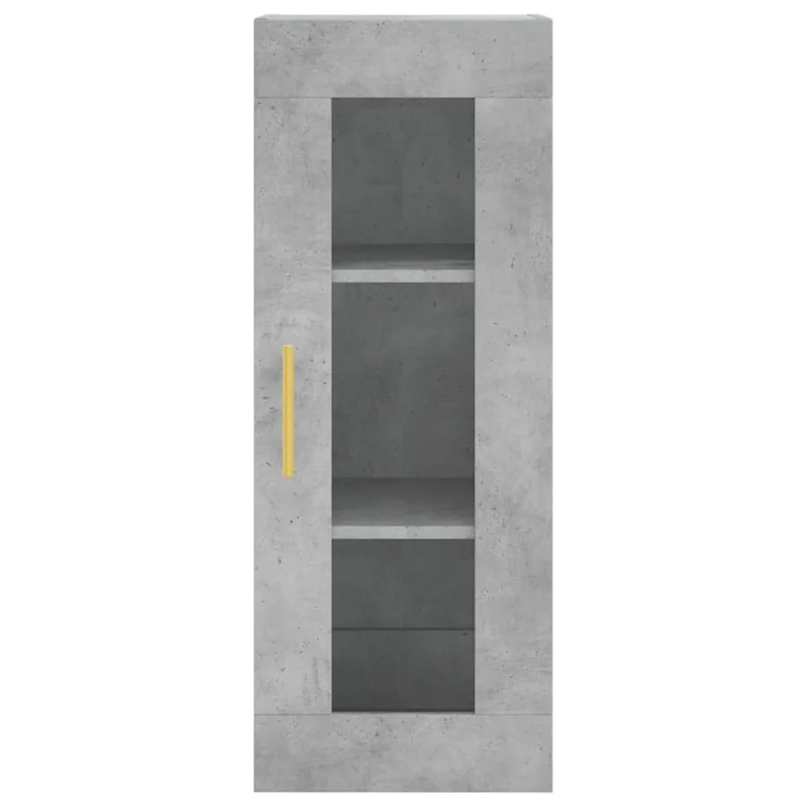 Buffet haut Gris béton 34,5x34x180 cm Bois d'ingénierie - 6