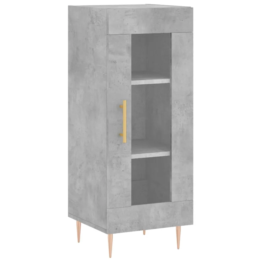 Buffet haut Gris béton 34,5x34x180 cm Bois d'ingénierie - 7