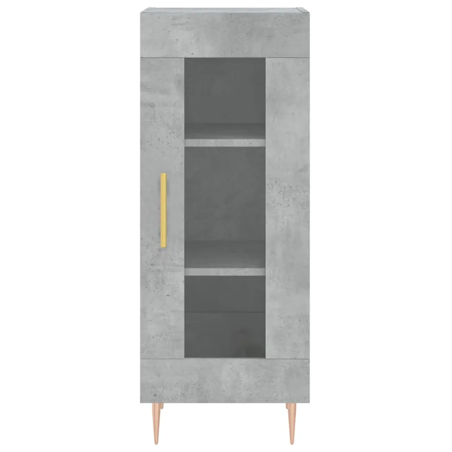 Buffet haut Gris béton 34,5x34x180 cm Bois d'ingénierie - 8
