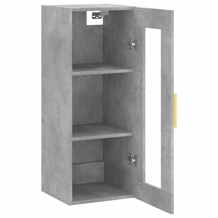 Armoire murale gris béton 34,5x34x90 cm - 7